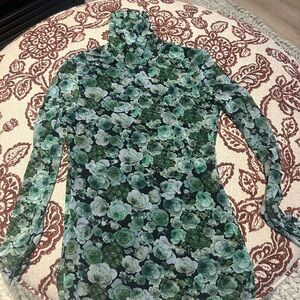 Dark floral layering top